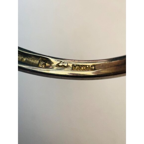 Vintage Sterling Silver 925 CZ Band Ring, Size 9, Elegant Anniversary Wedding Ba - Picture 9 of 11